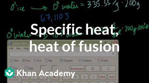 Specific Heat Heat Of Fusion And Vaporization Example