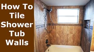 Installation in wet environment such as a tub or shower surround requires a bead of dap® kwik seal. How To Tile Bathroom Shower Walls Tub Surround Niche A To Z Youtube