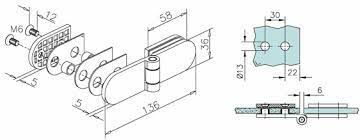 180 Glass To Glass Bi Folding Door Hinge