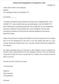 Resignation Letter Template Doc Andeshouse Co