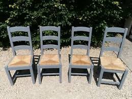 The rush seats wash very well. Solid Oak Ladder Back Rush Seat Dining Chairs In Tallanstown Grey P P Library Ebay