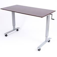 Adjustable desk easily adjusts from a sitting to standing desk with a smooth crank that allows you to go from a height of 29 inches all the way up to 47.5. Luxor 60 High Speed Crank Adjustable Stand Up Desk The Home Depot Canada