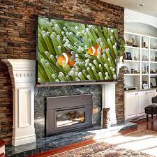 Tv Mounted Above Fireplace