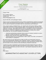 Cover Letter Template For Administrative Assistant