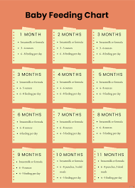 free baby feeding chart by month