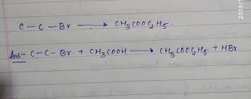 how is ethyl bromide converted into ethyl acetate?With proper reaction.. -  Brainly.in