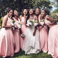 Pink Pus Size Bridesmaids Dress For Summer Weddings A Line Chiffon Pleats V Neck Long Wedding Guest Dress Arabic African Style Bm0926 How To Measure
