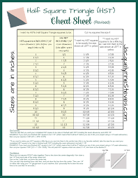 Half Square Triangle Hst Cheat Sheet And Tutorial