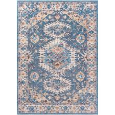 blue indoor medallion oriental area rug