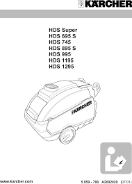 Do you have a question about the kärcher hds 745 or do you need help? Karcher Hds 1195 Users Manual Titel
