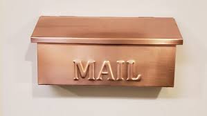 Wall Mount Copper Mailbox Solid Copper