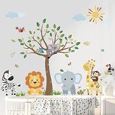 Decalmile Forest Baby Animals Wall