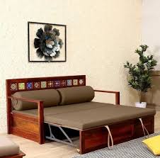 3 seater modern wooden sofa bed