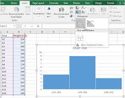 how to make a histogram in excel