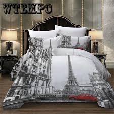 3pcs Bedding Set 3d Paris Landmark