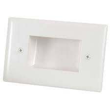 Recessed Cable Entry Wall Plate Small