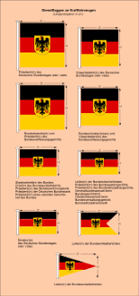 Beispielhaft für die flaggenparade soll hier das zeremoniell wiedergegeben werden, wie es in der deutschen bundeswehr durchgeführt wird. Dienstflagge Der Bundesbehorden Wikipedia
