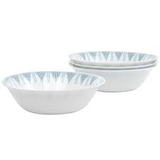 Round Tempered Opal Glass Bowl Set