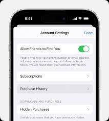 purchase history for the app