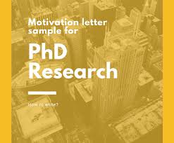motivation letter sle for a phd
