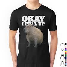 Okay I Pull Up Capybara Tank Top Pure Cotton Vest Capibara Meme Capybara  Okay I Up Capybara Ok I Up Meme Ok I Up Capybara Meme 