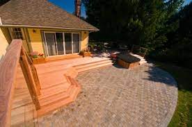 Hard Wood Deck And Paver Patio