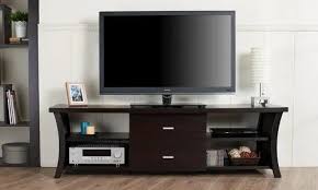 Brown Wall Mounted Tv Stand For Flat