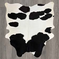 black white cowhide rug bs3509