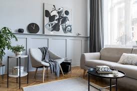 gray sofa armchair marble stool