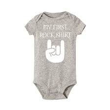 2019 Baby Bodysuit Cotton Short Sleeve Cute Baby Boy Clothes Baby Bodysuit Baby Outfit Body Rock My First Rock Jumpsuit
