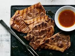 pork shoulder steaks with hot pepper