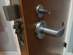 toggle switch on a mortise lock door