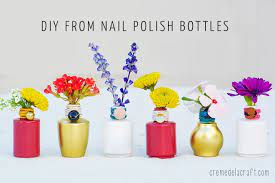 make nail polish bottle bud vases