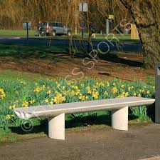 Outdoor Concrete Park Seating Bench