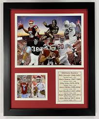 The heisman trophy annually recognizes the outstanding player in college. Amazon Com Oklahoma Sooners Heisman Trophy Winners Collage 11 X 14 Framed Photo Collage By Legends Never Die Inc Sports Outdoors