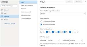 customize your calendar in outlook on