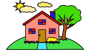 House with trees 🏡 drawing pencil name: House Sun Tree Drawing Coloring Learn For Kids Easily Step By Step Little Channel Draw Color Youtube