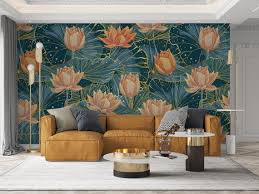 Luxury Lotus Flower Living Room