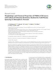 Pdf Morphologic And Chemical Properties Of Pmma Ath Layers