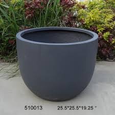 contemporary matt grey mgo garden pots