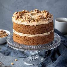 Eggless Coffee Walnut Cake Recipe Coffee And Walnut Cake Walnut Cake gambar png