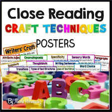 Writers Craft Technique Posters For Beginning Readers And Writers