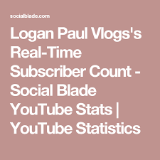Logan Paul Vlogss Real Time Subscriber Count Social Blade