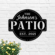 Personalized Family Name Patio Metal