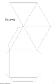 pirâmides quadradas de papel