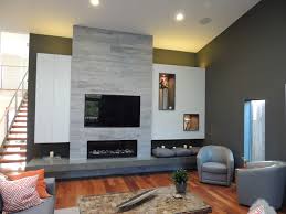 Modern Fireplace With Built In Cabinets