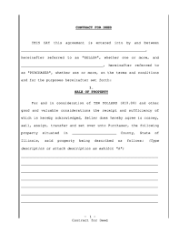 Fiduciary sample of deed of absolute sale, the property is transferred and get a liquid! Contract For Deed Fill Out And Sign Printable Pdf Template Signnow