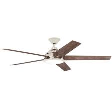 polished nickel ceiling fan with light