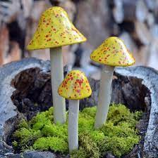 Wildfire Ceramic Mushroom Yellow Color