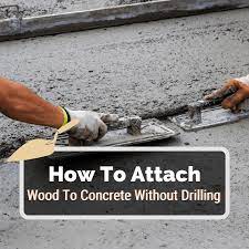 glue wood to concrete without drilling